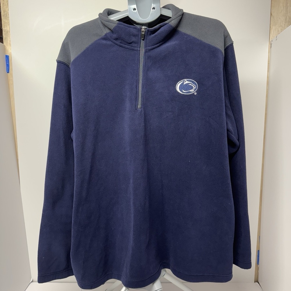 Penn State Nittany Lions Men's 2XL Quarter Zip Pullover Navy Gray